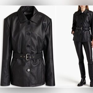 DEADWOOD Recycled Leather Tyra Tie-Waist Jacket